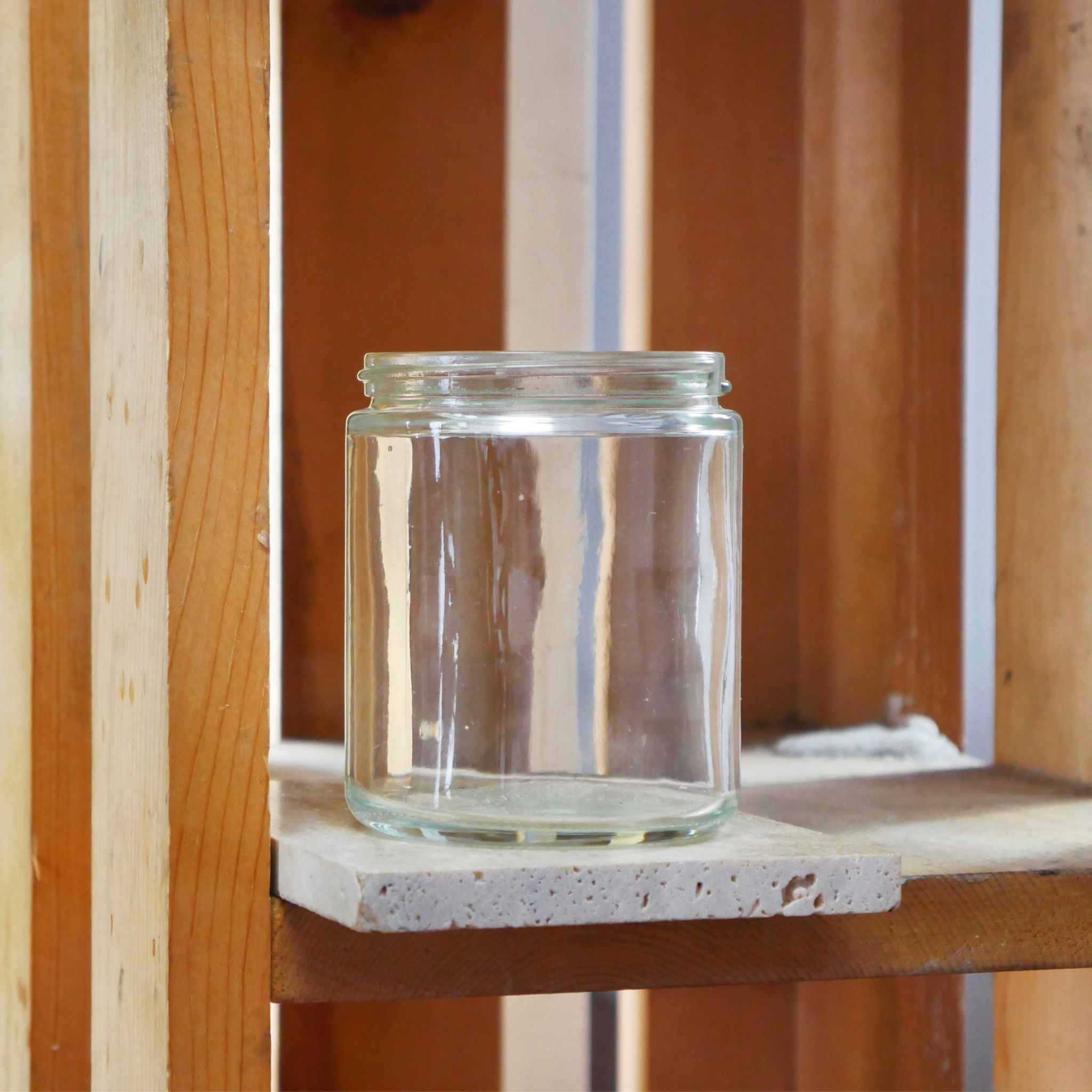 Clear Straight Sided Jar Empty