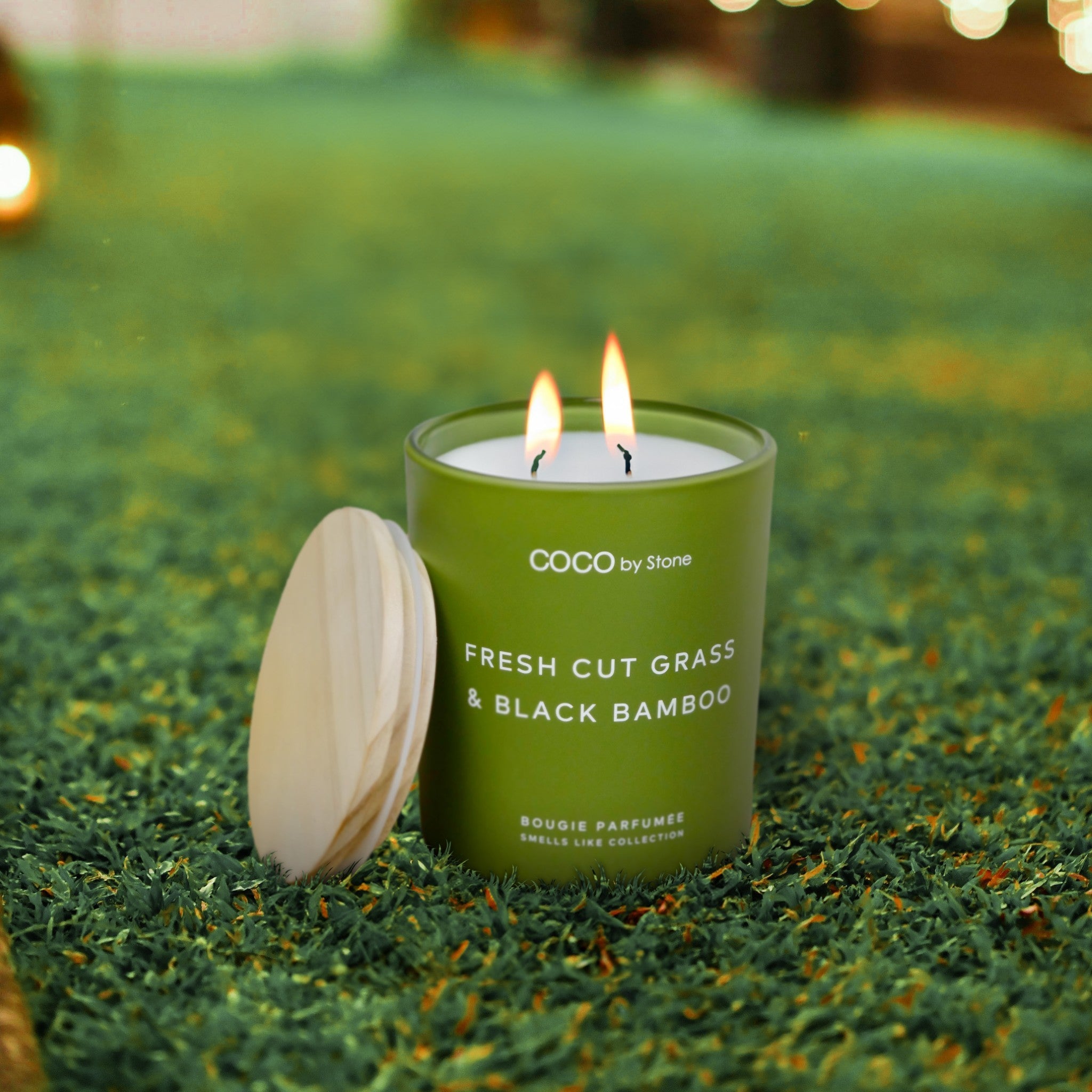11oz Smells Like Fresh Cut Grass & Black Bamboo Candle