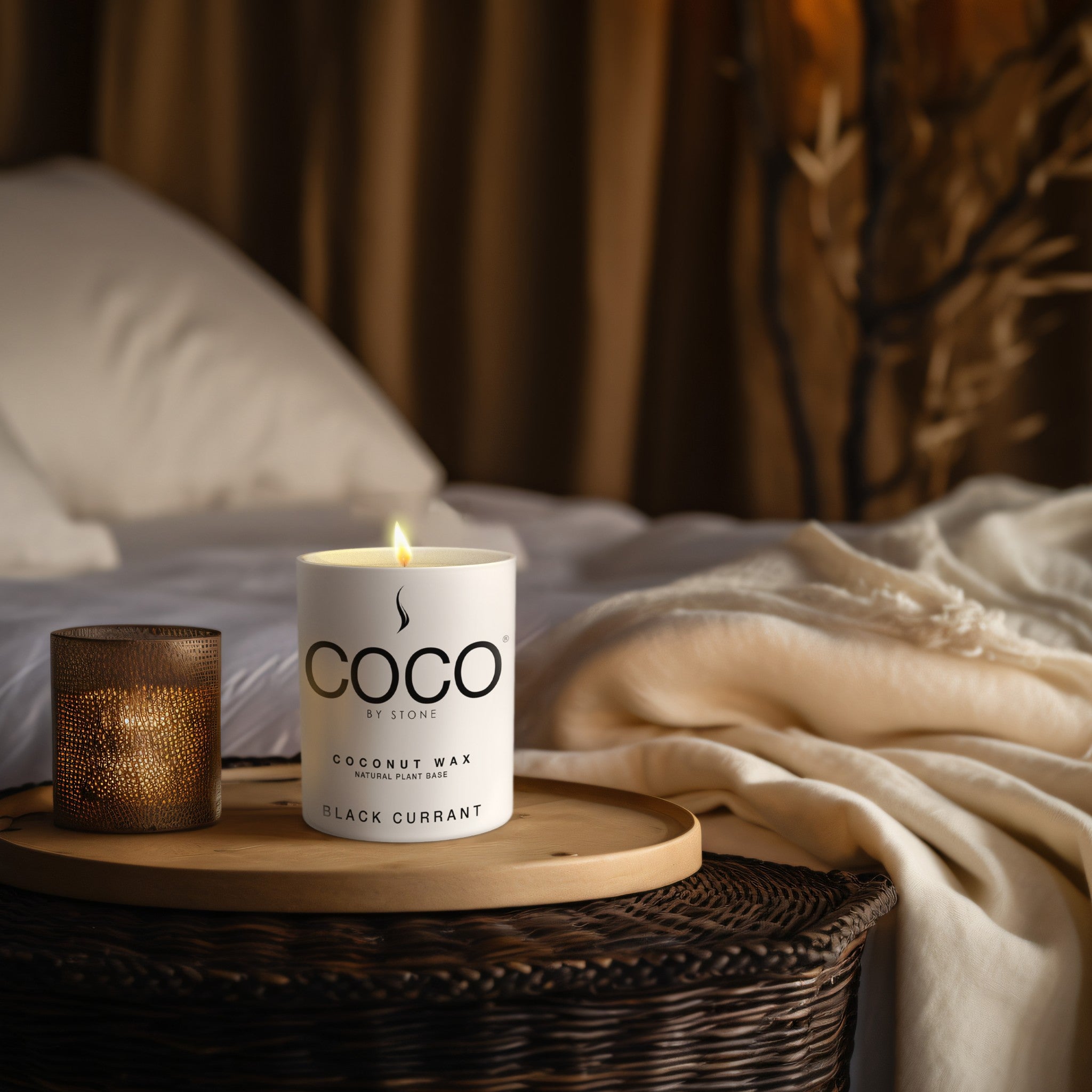 Black Currant Natural Coconut Apricot Wax Candle