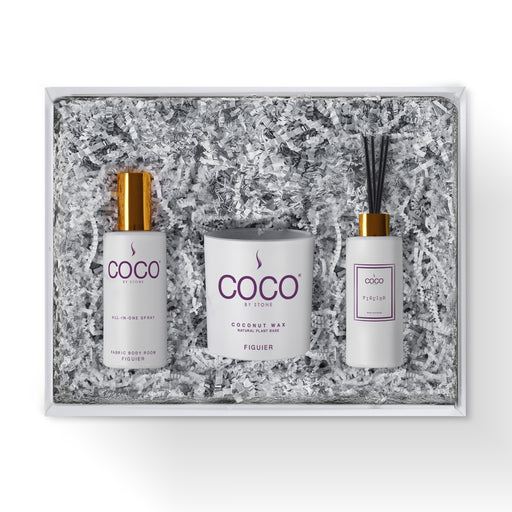 5oz Diffuser, 5oz Room Spray and 11oz Candle Gift Pack (Figuier)