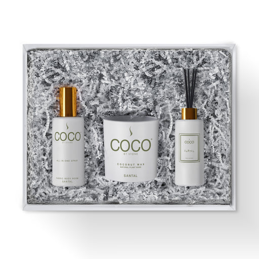 5oz Diffuser, 5oz Room Spray and 11oz Candle Gift Pack (Santal)