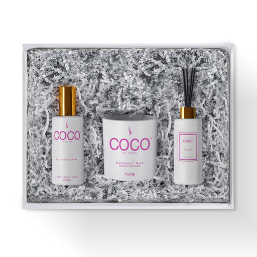 5oz Diffuser, 5oz Room Spray and 11oz Candle Gift Pack (Tiare)