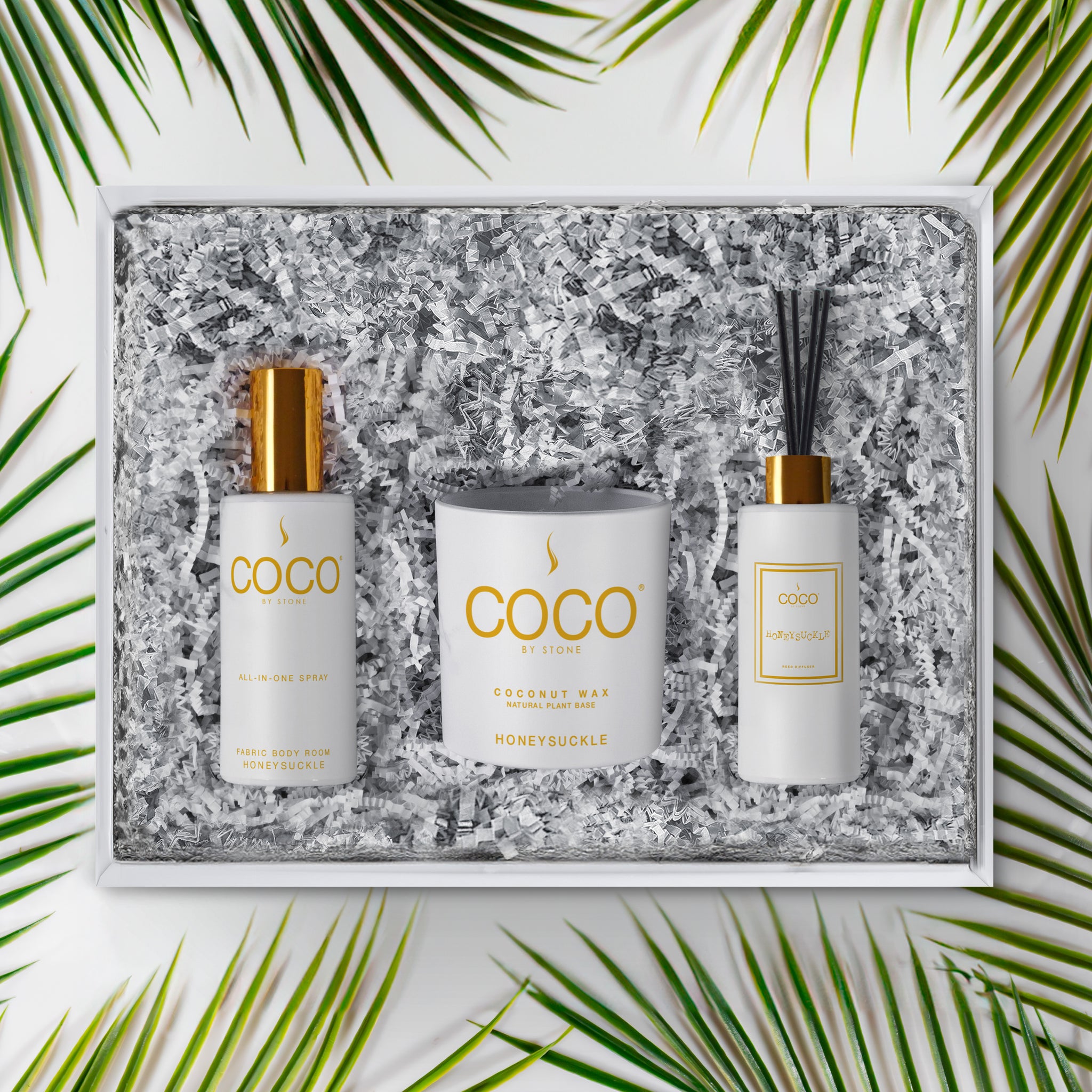 5oz Diffuser, 5oz Room Spray and 11oz Candle Gift Pack (Honeysuckle)