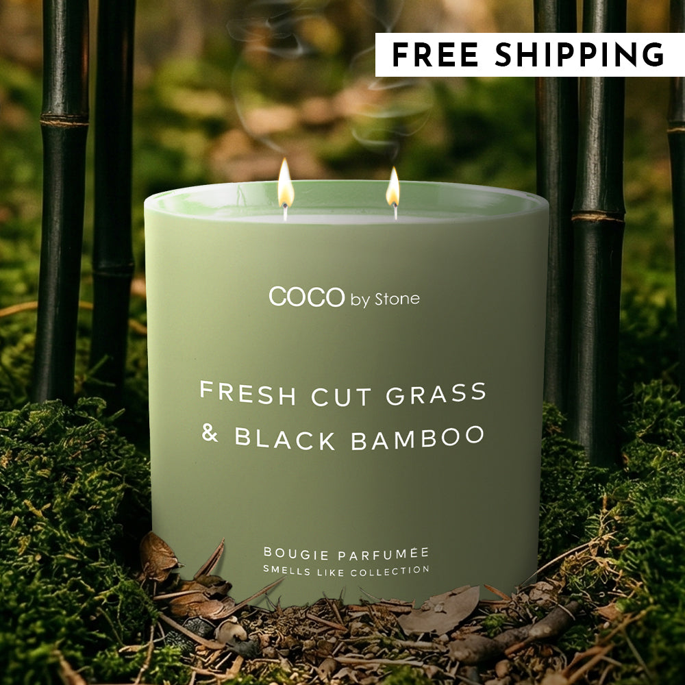 15oz Smells Like Fresh Cut Grass & Black Bamboo Candle