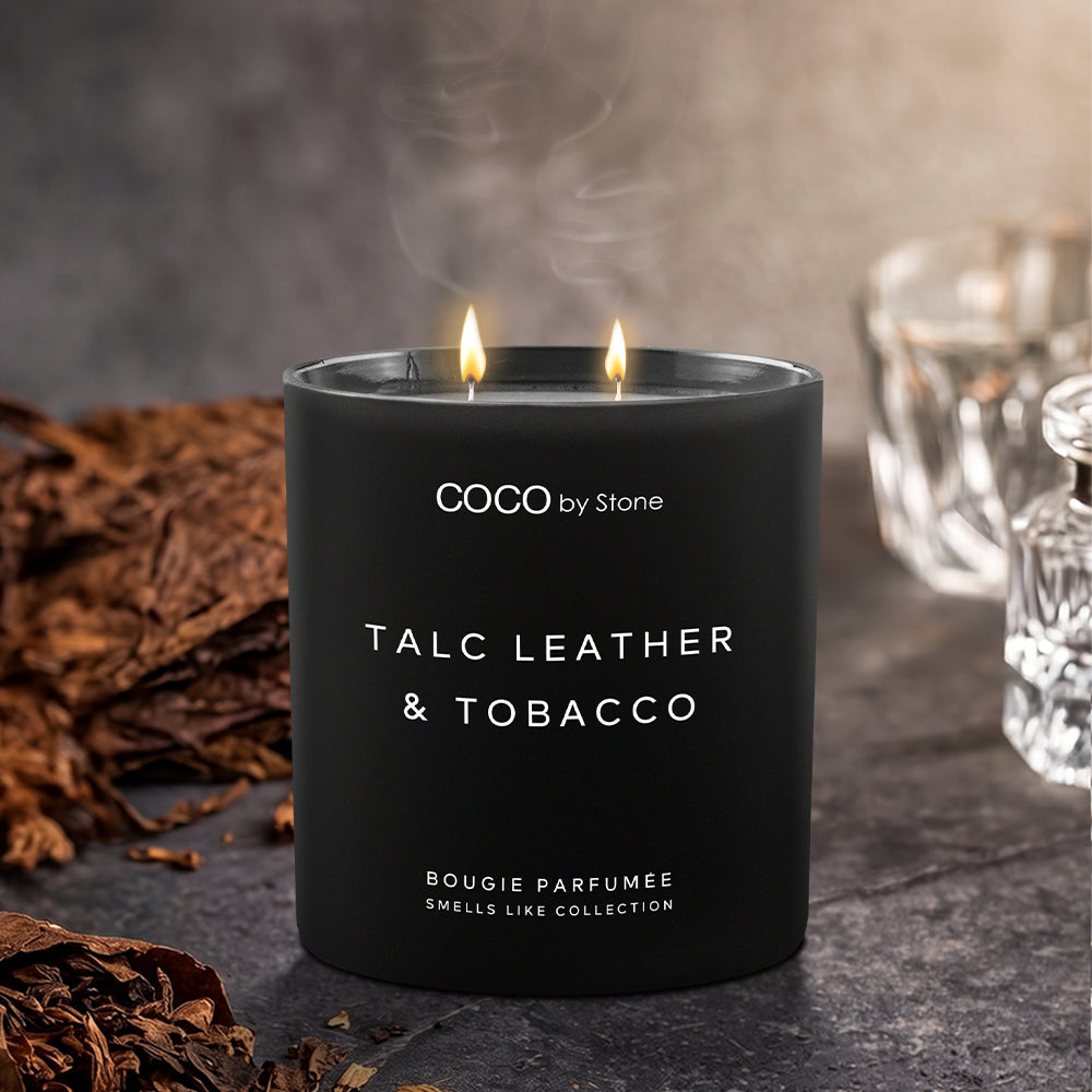 11oz Smells Like Talc Leather & Tobacco Candle