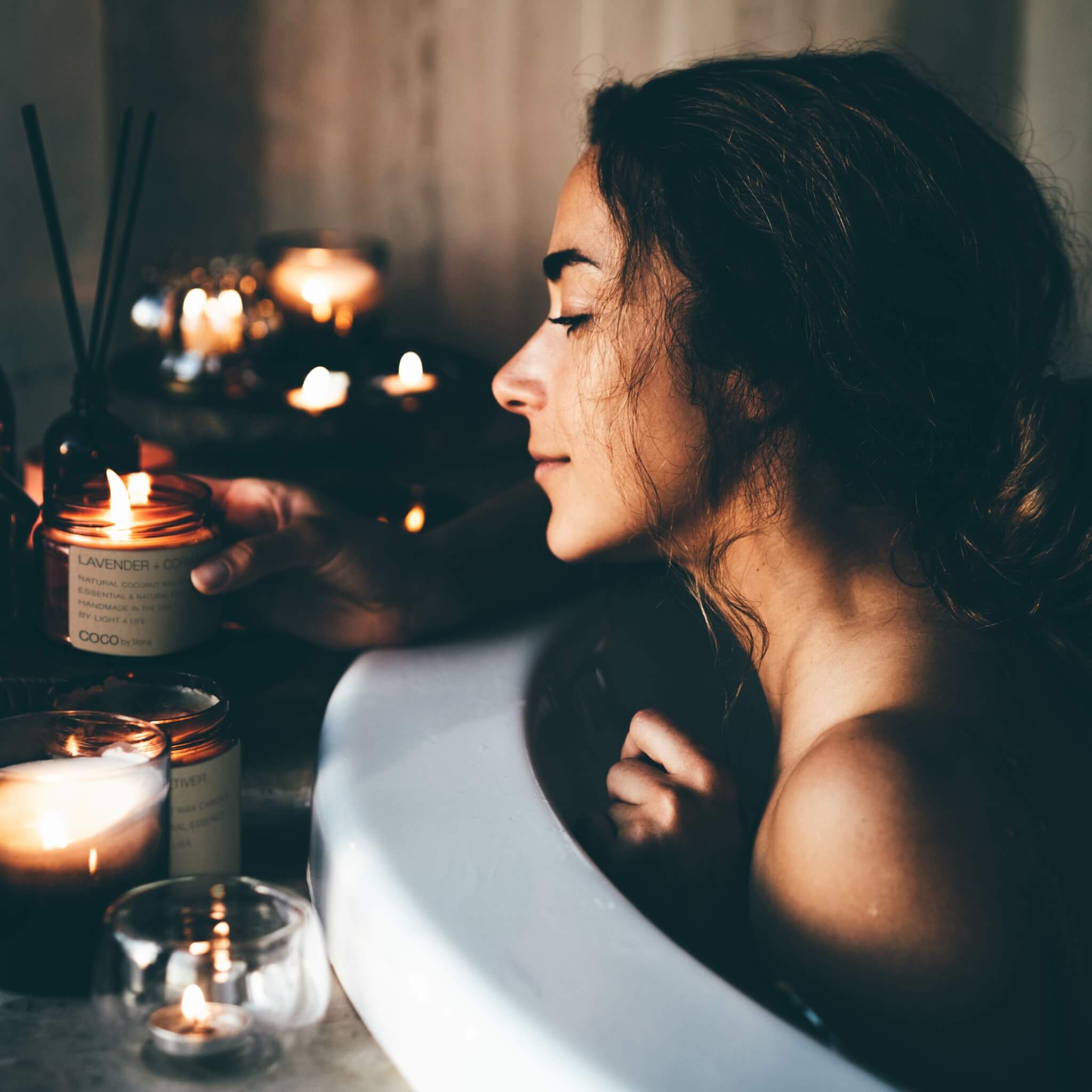 3.5oz Lavender + Coriander Natural Coconut Apricot Wax Candle
