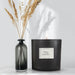 Fragrance-inspired candle label shown in a close-up product view