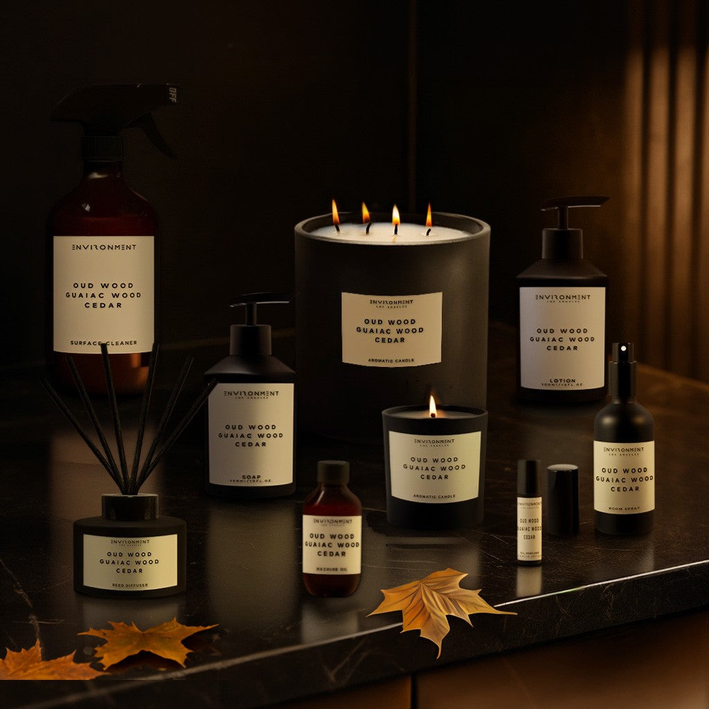 8oz Oud Wood | Guaiac Wood | Cedar Candle with Lid and Box (Inspired by Tom Ford Oud Wood®)