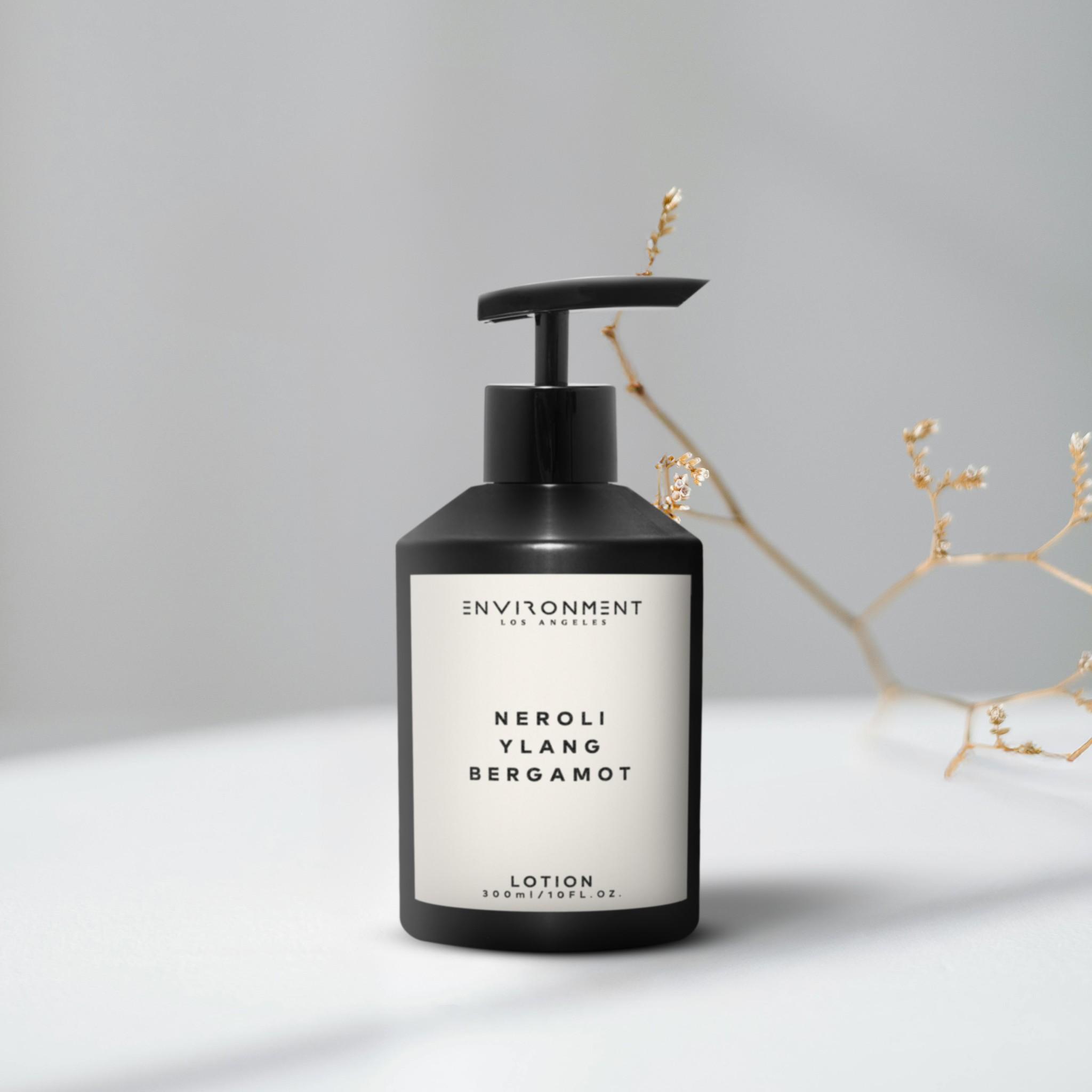Elegant chanel lotion styled for a refined personal care display