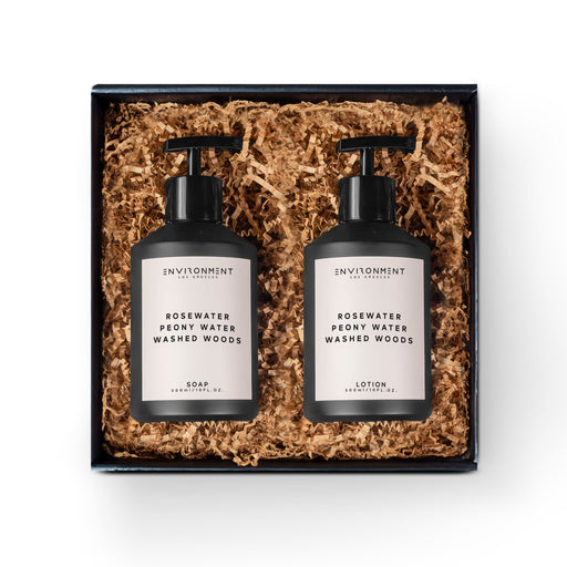 Rosewater | Peony Water | Washed Woods  300ml Hand Soap and 300ml Lotion Gift Pack (Inspired by Issey Miyake L'Eau d'Issey®)