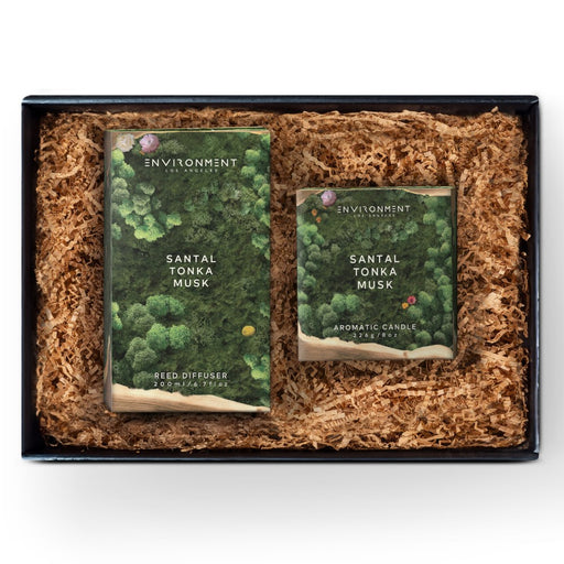 Santal | Tonka | Musk 200ml Diffuser and 8oz Candle Gift Pack (Inspired by Le Labo Santal® and 1 Hotel®)