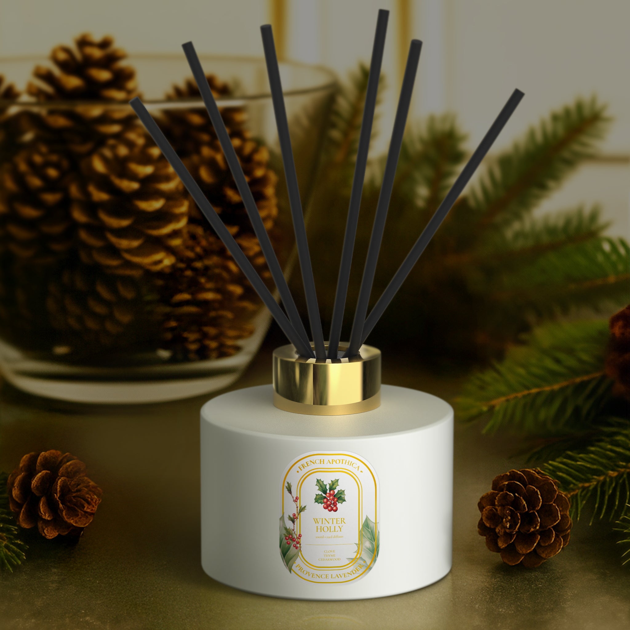200ml French Apothica Winter Holly Diffuser