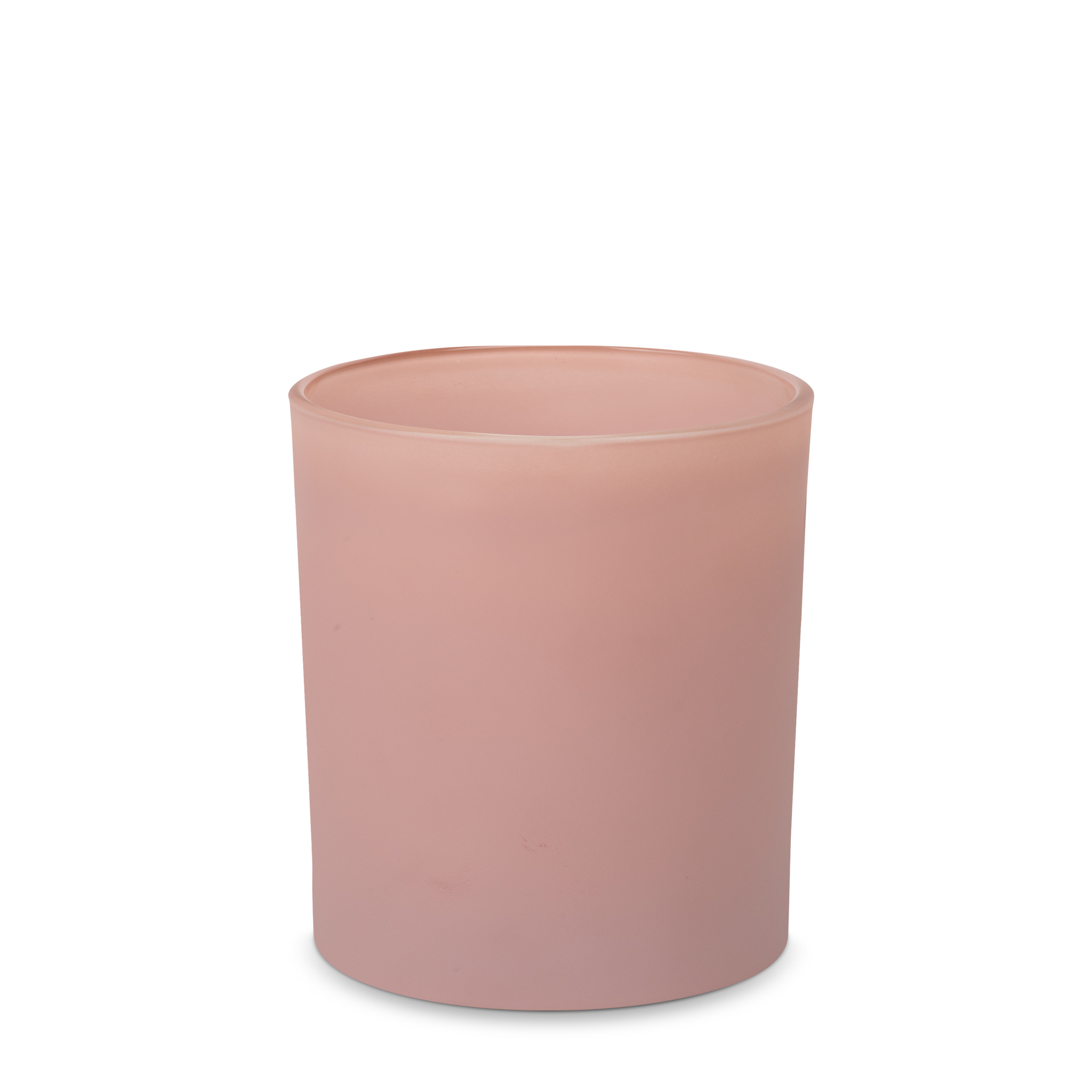 Stone_Candles_Supplies_Heavy_Rocks_Glass_Blush_Pink_Matte_11oz #Glass Color_Blush Pink Matte