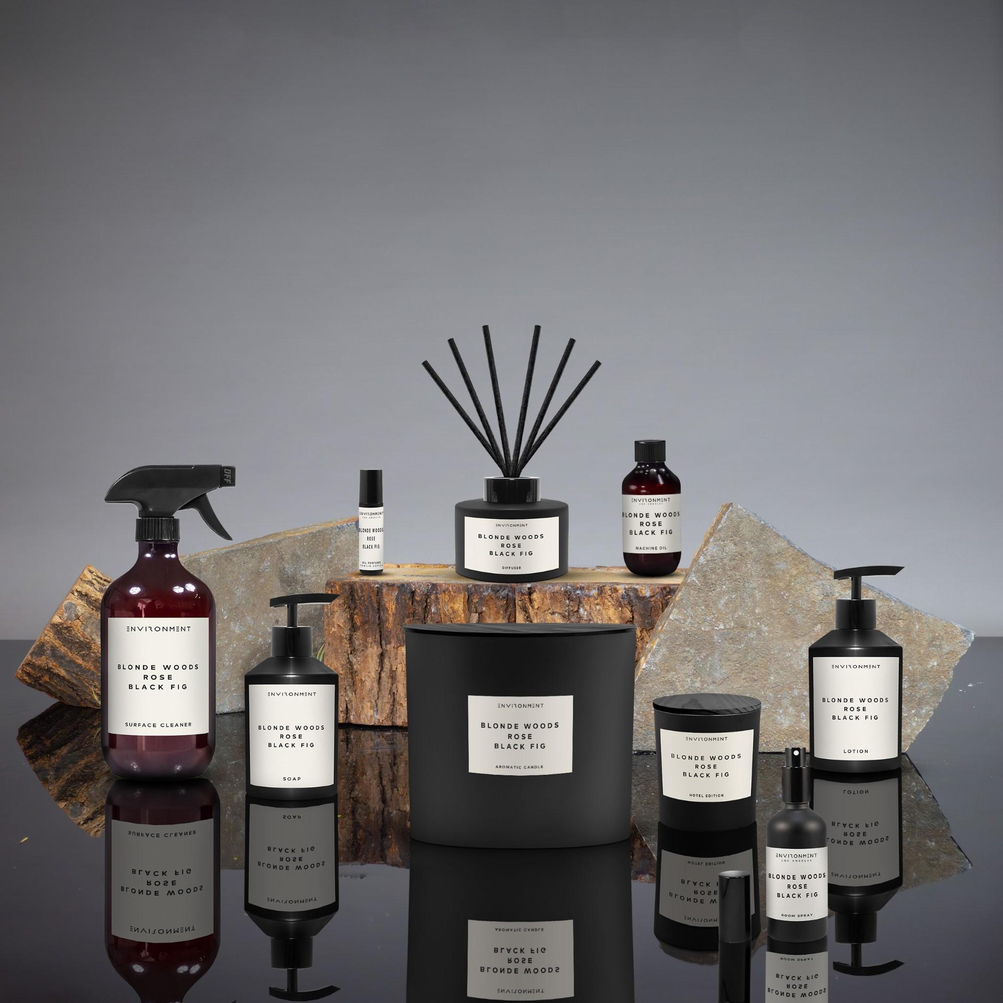 8oz Blonde Woods | Rose | Black Fig Candle with Lid and Box (Inspired by The EDITION Hotel®)