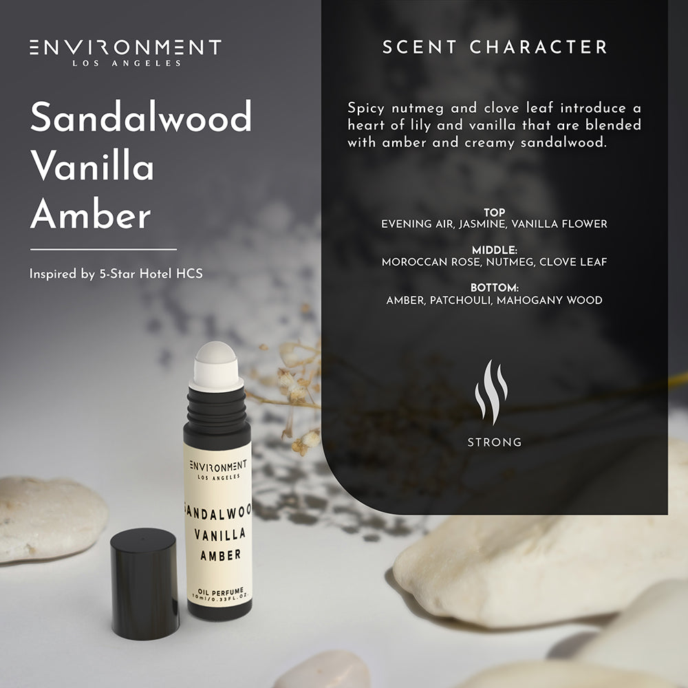 Sandalwood | Vanilla | Amber Roll-on Oil Perfume (Inspired by Hotel Costes®)