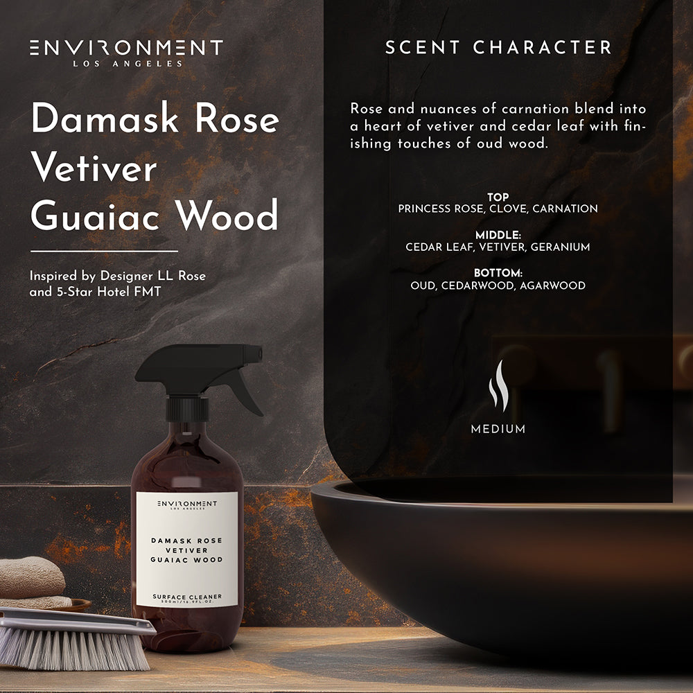Damask Rose | Vetiver | Guaiac Wood Surface Cleaner (Inspired by Le Labo Rose 31® and Fairmont Hotel®)