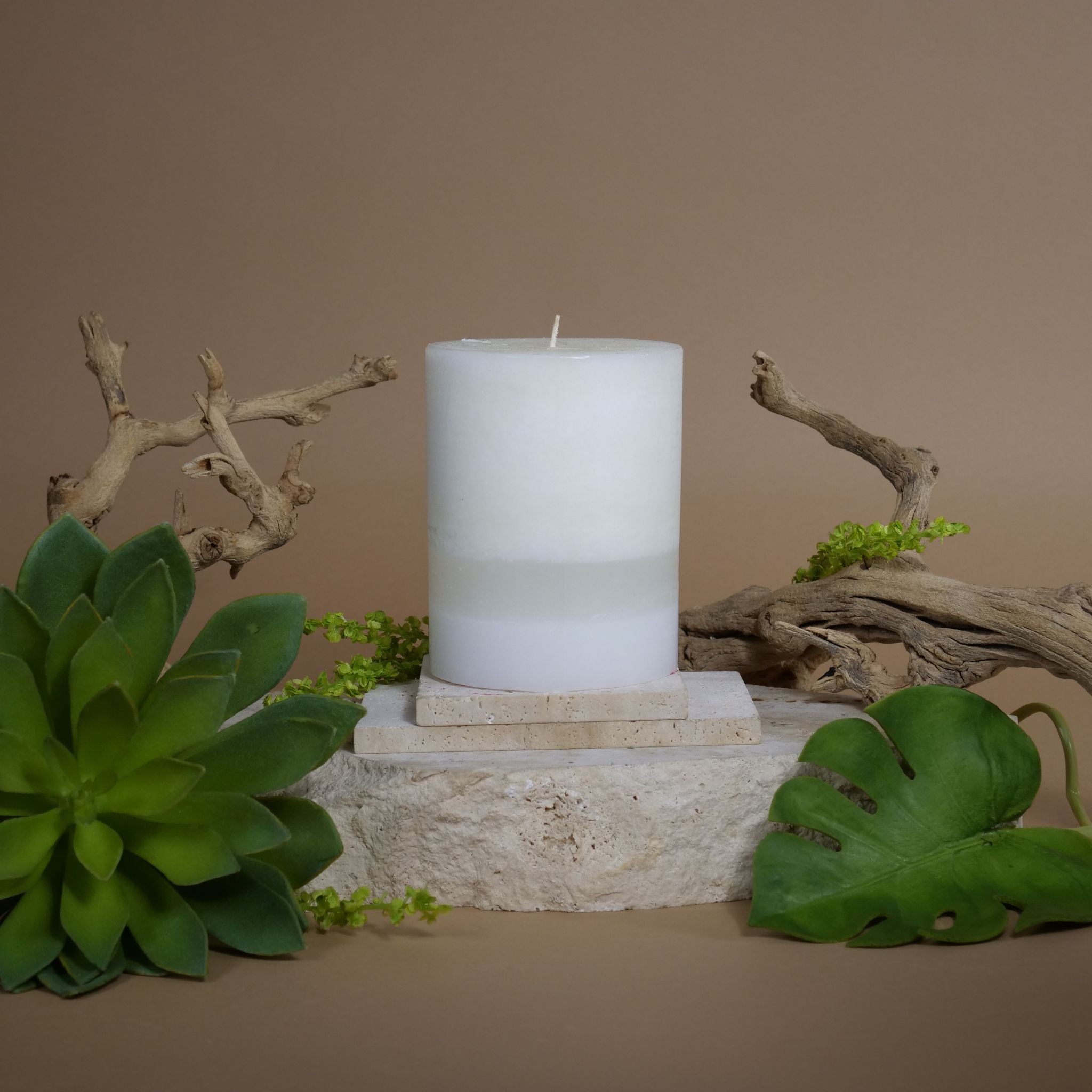 White Tea and Ginger Root Pillar Candles