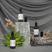 Fragrance-inspired spray label shown in a close-up product view