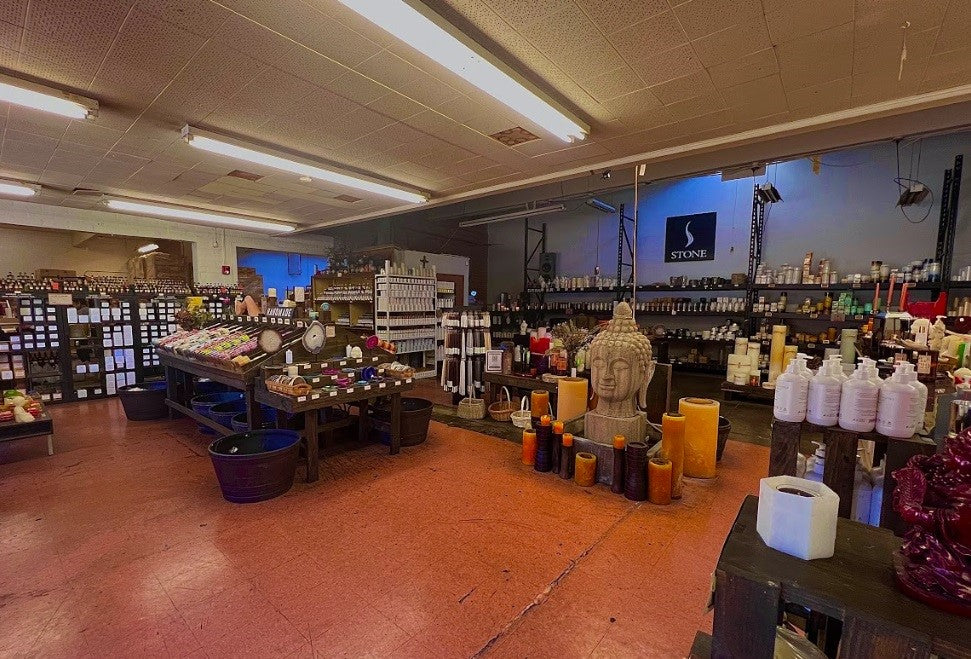 Candle making classes and in-store purchases