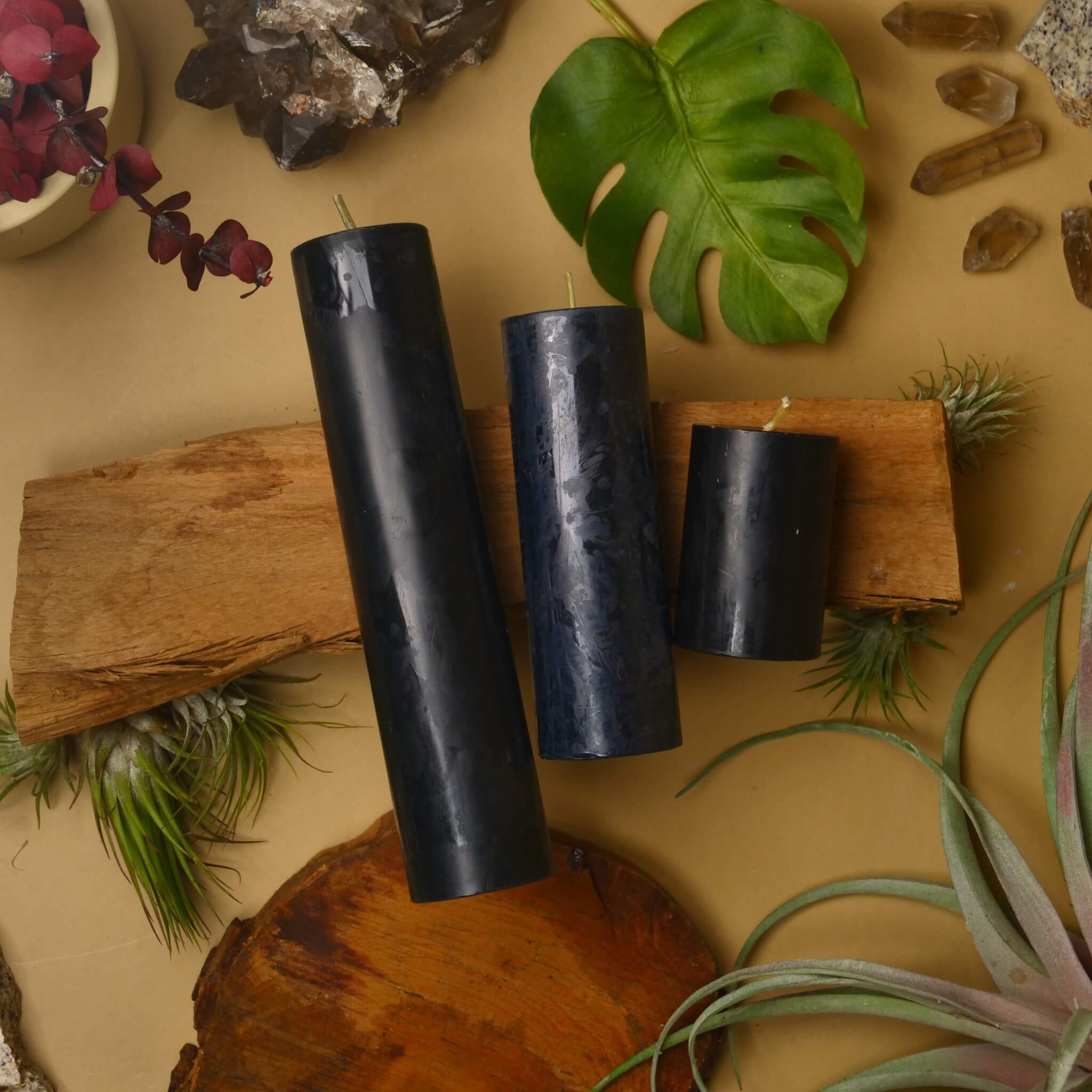 Black Pillar Candles