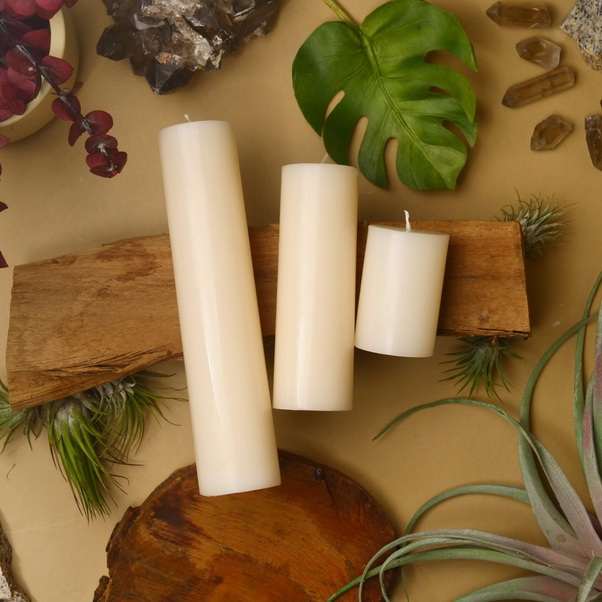 Ivory Pillar Candles