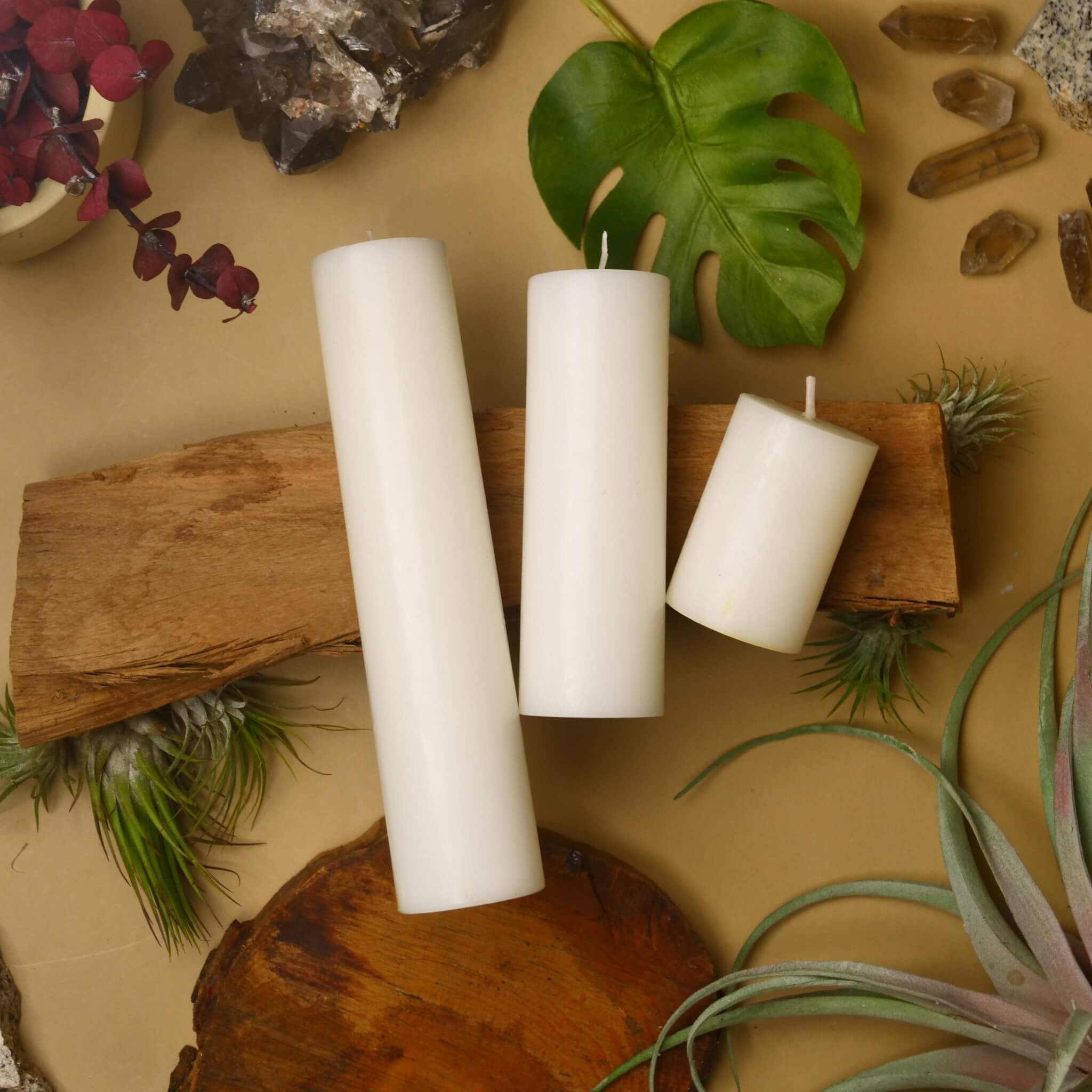 White Pillar Candles