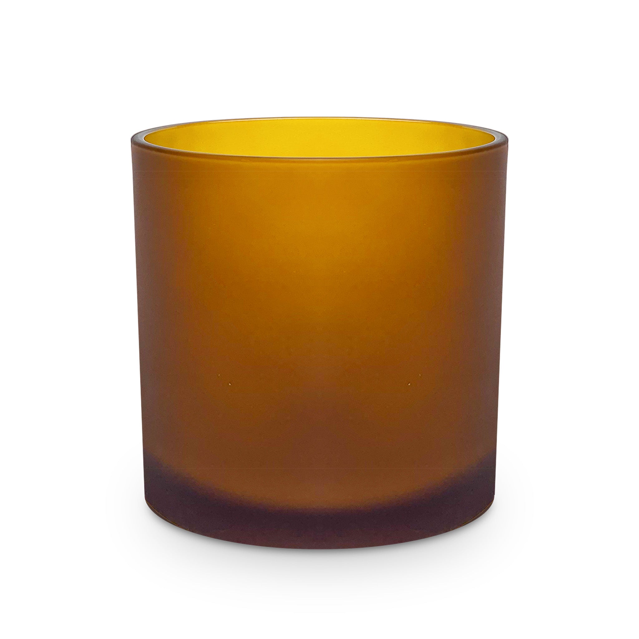 Stone_Candles_Supplies_Heavy_Rocks_Glass_Amber_Frost_18oz #Color_Amber Frost