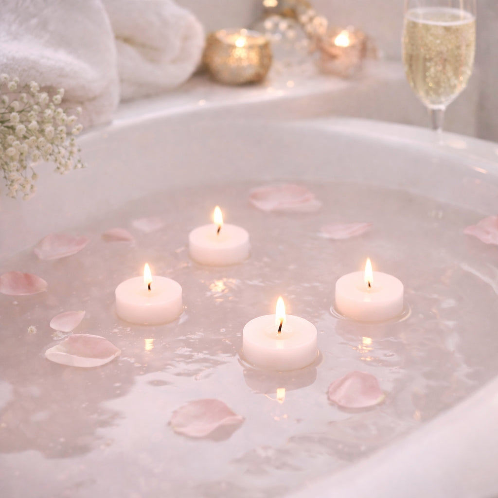 Ivory Floater Candles
