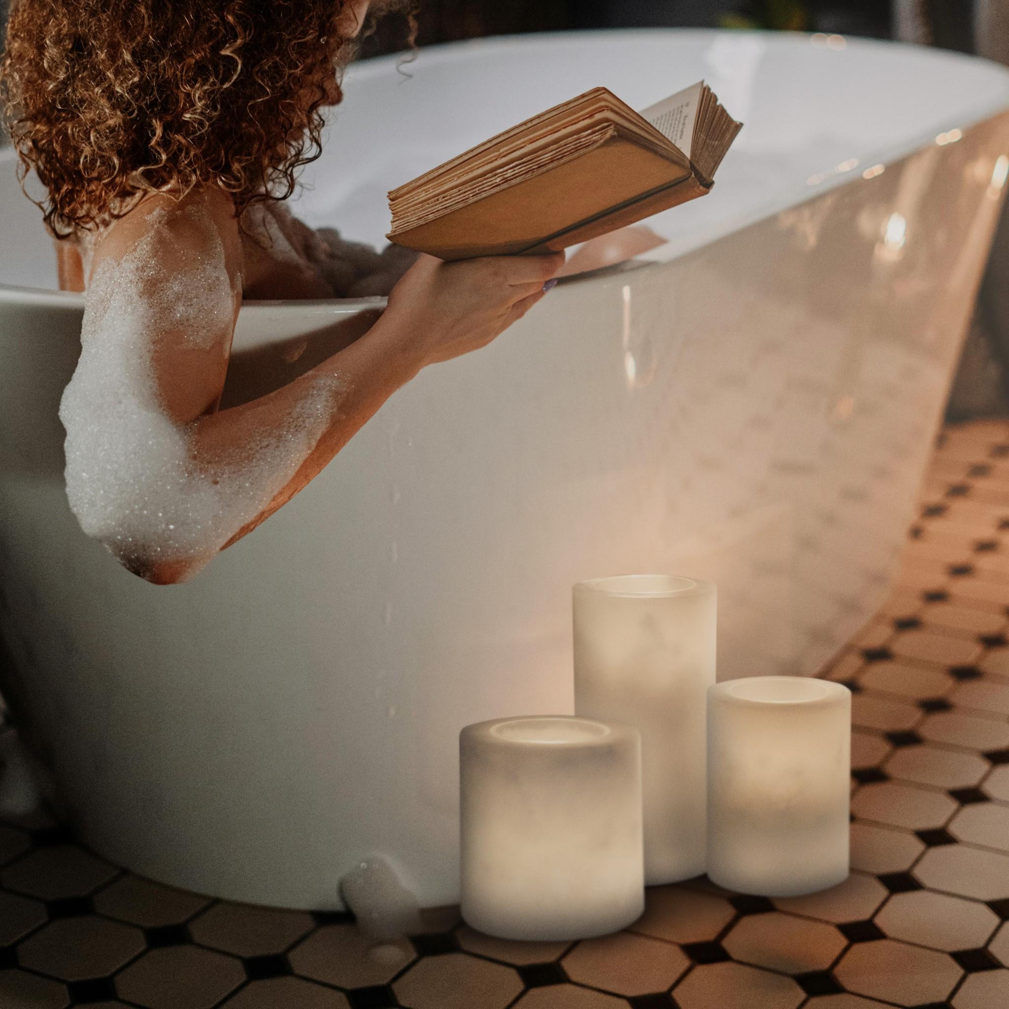 Stonecandles-Luminaries-White-Square-Group