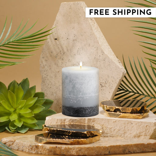 Stone Candles Scented Pillar L'Homme #scent_L'Homme