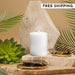 Stone Candles Scented Pillar White Tea Ginger Root #scent_White Tea and Ginger Root