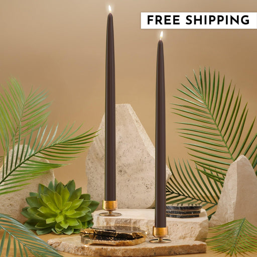 15" Joint Wick Burgundy Pair Candle