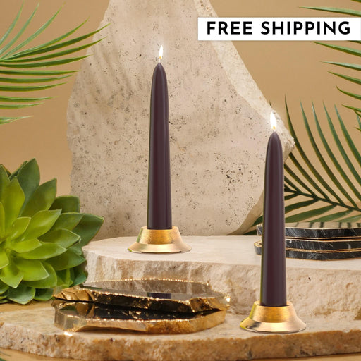 6" Joint Wick Burgundy Pair Candle