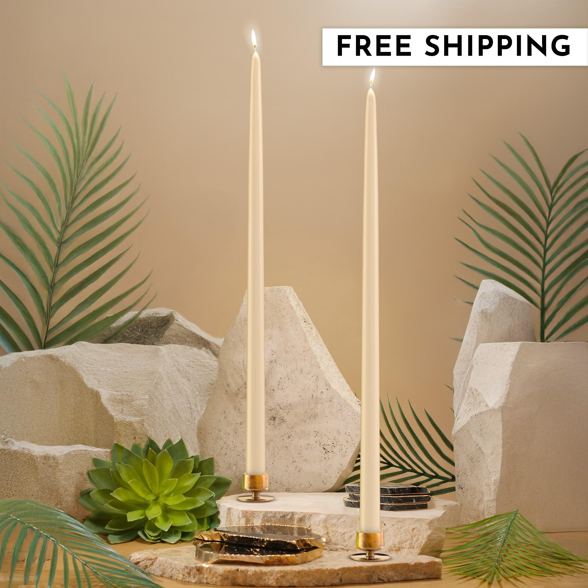 18" Joint Wick Ivory Pair Candle