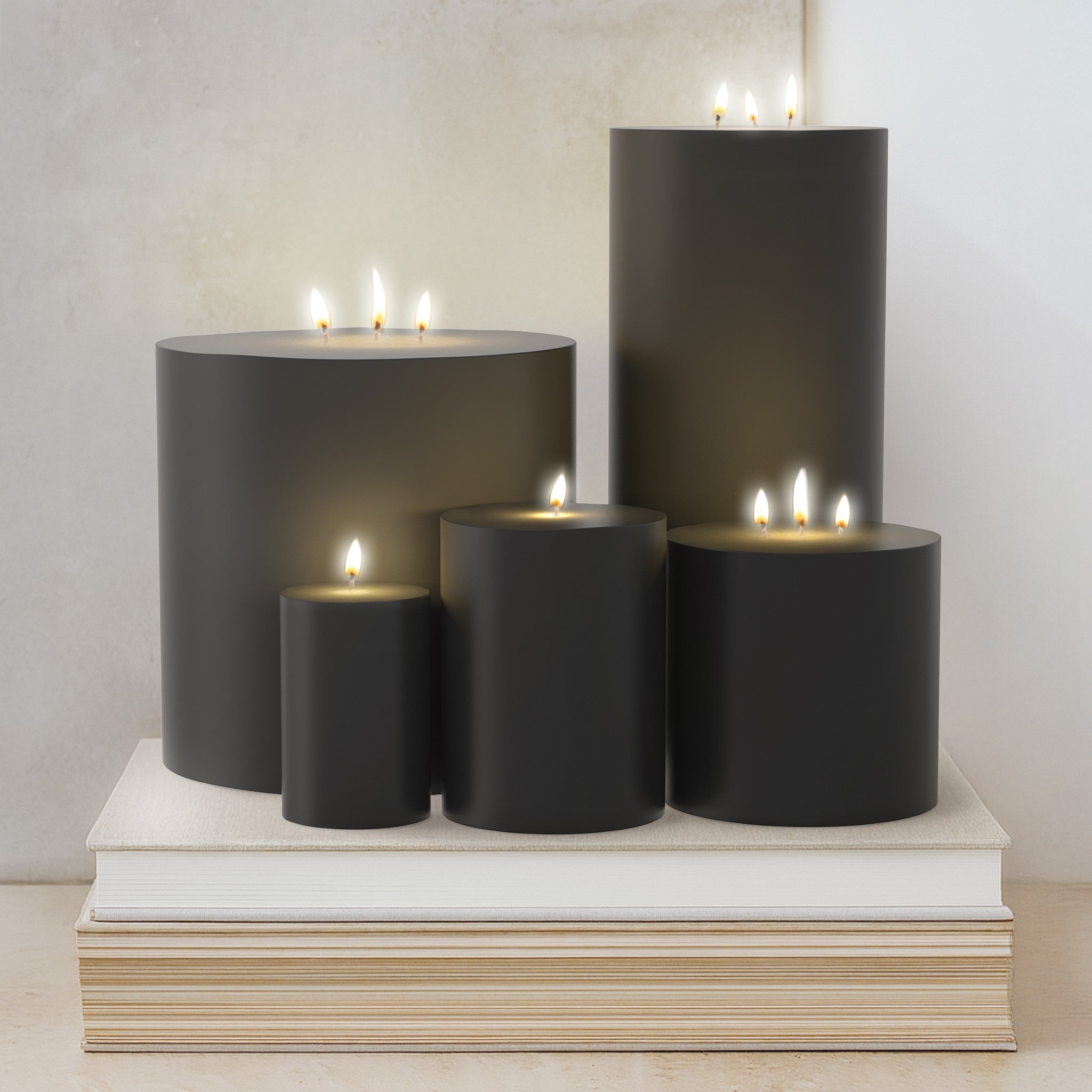 Black Pillar Candles