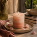Stonecandles-Vanilla_PillarCandle-RoseQuartzPoints