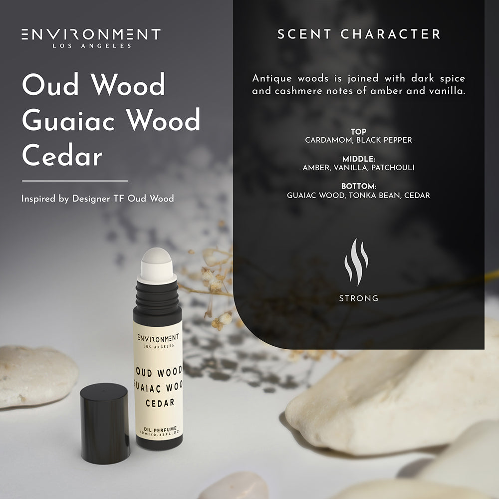 Oud Wood | Guaiac Wood | Cedar Roll-on Oil Perfume (Inspired by Tom Ford Oud Wood®)