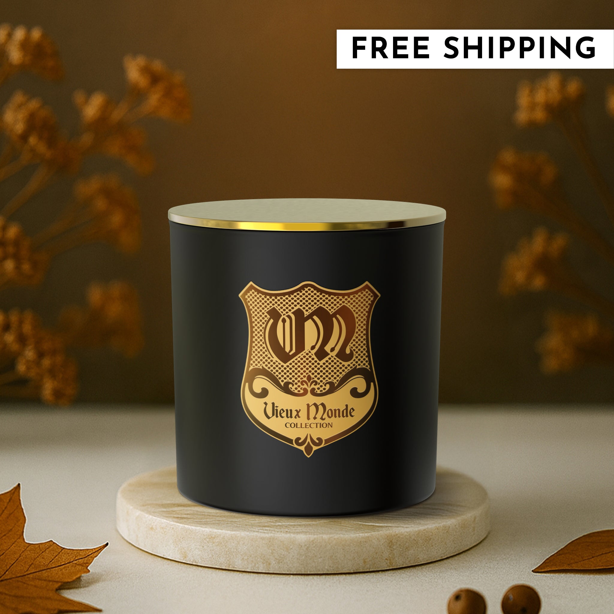 15oz Vieux Monde Tobacco Fireside Candle