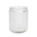 An 8 oz straight-sided jar made of clear colored glass, commonly used for candle making. - Clear Straight Sided Jar