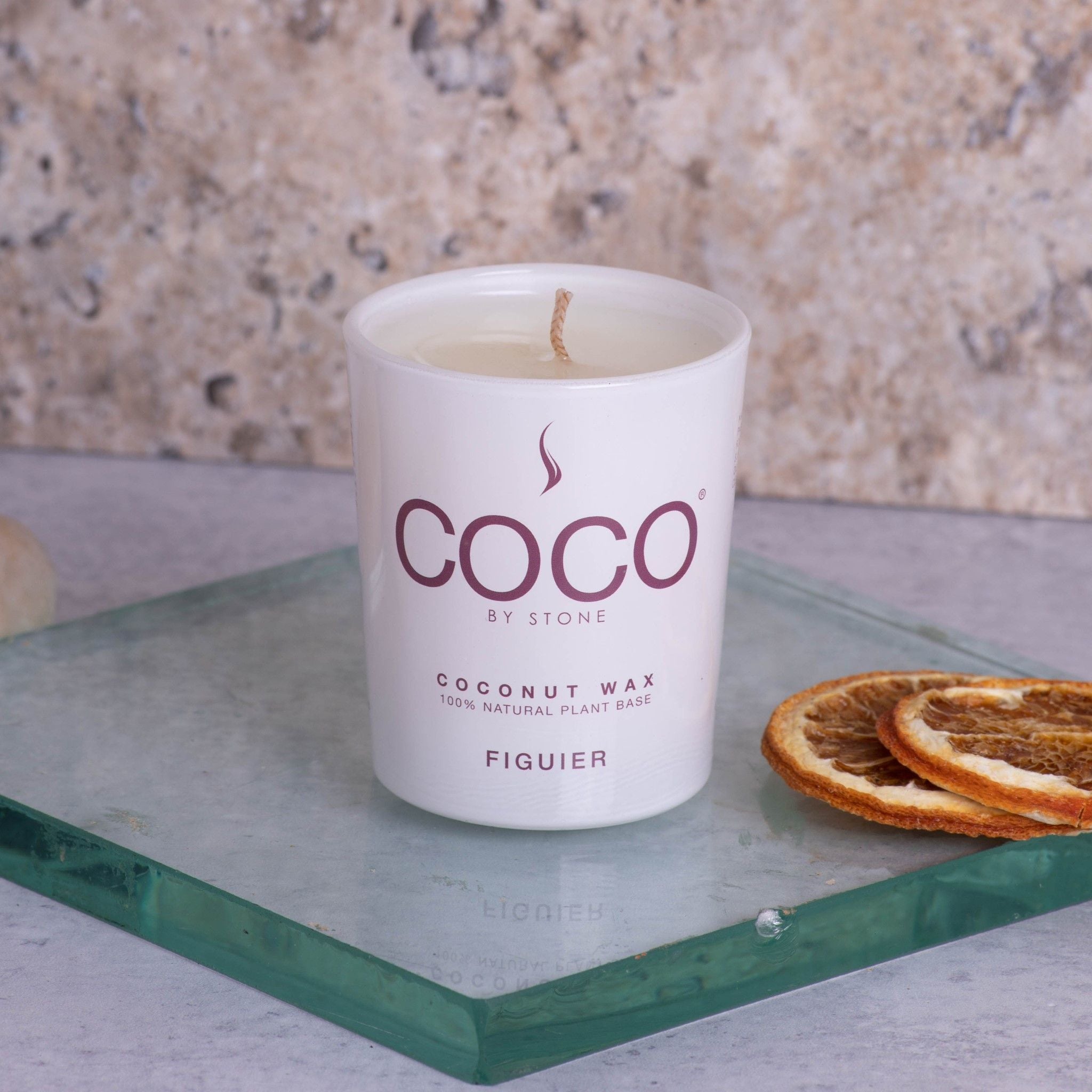 Natural Coconut Apricot Wax Candle