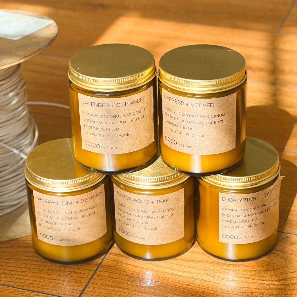 3.5oz Cypress + Vetiver Natural Coconut Apricot Wax Candle