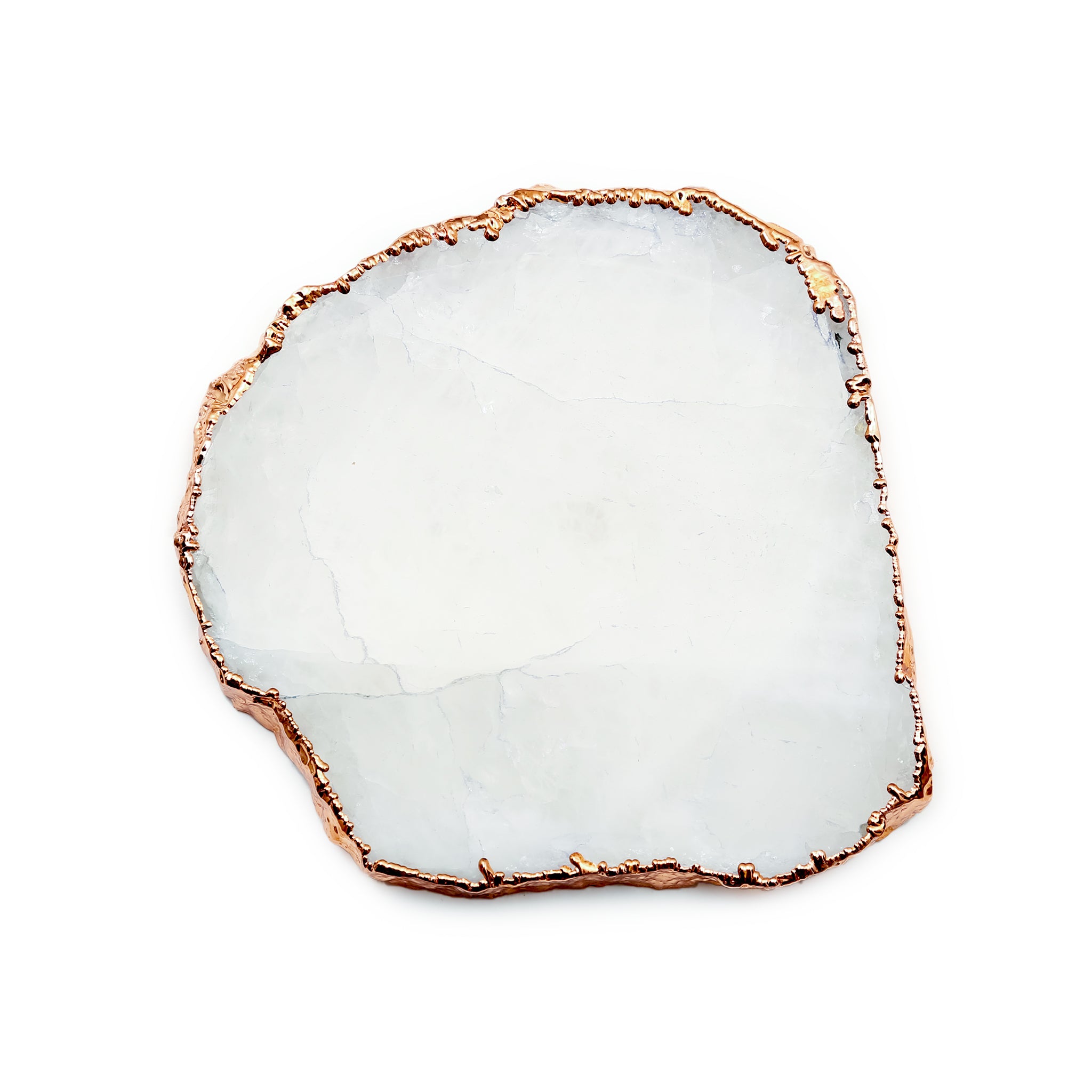 Clear Quartz Crystal Coaster (Copper sides)