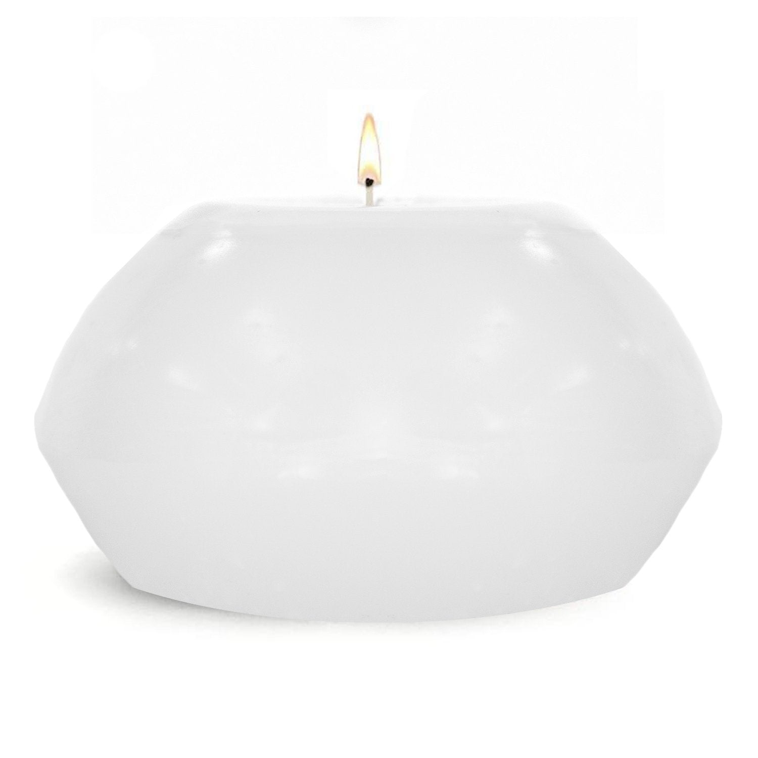 Stone Candles Floater White 6"