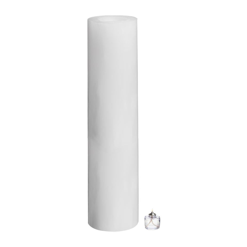 Stone Candles Luminaries White 6x36