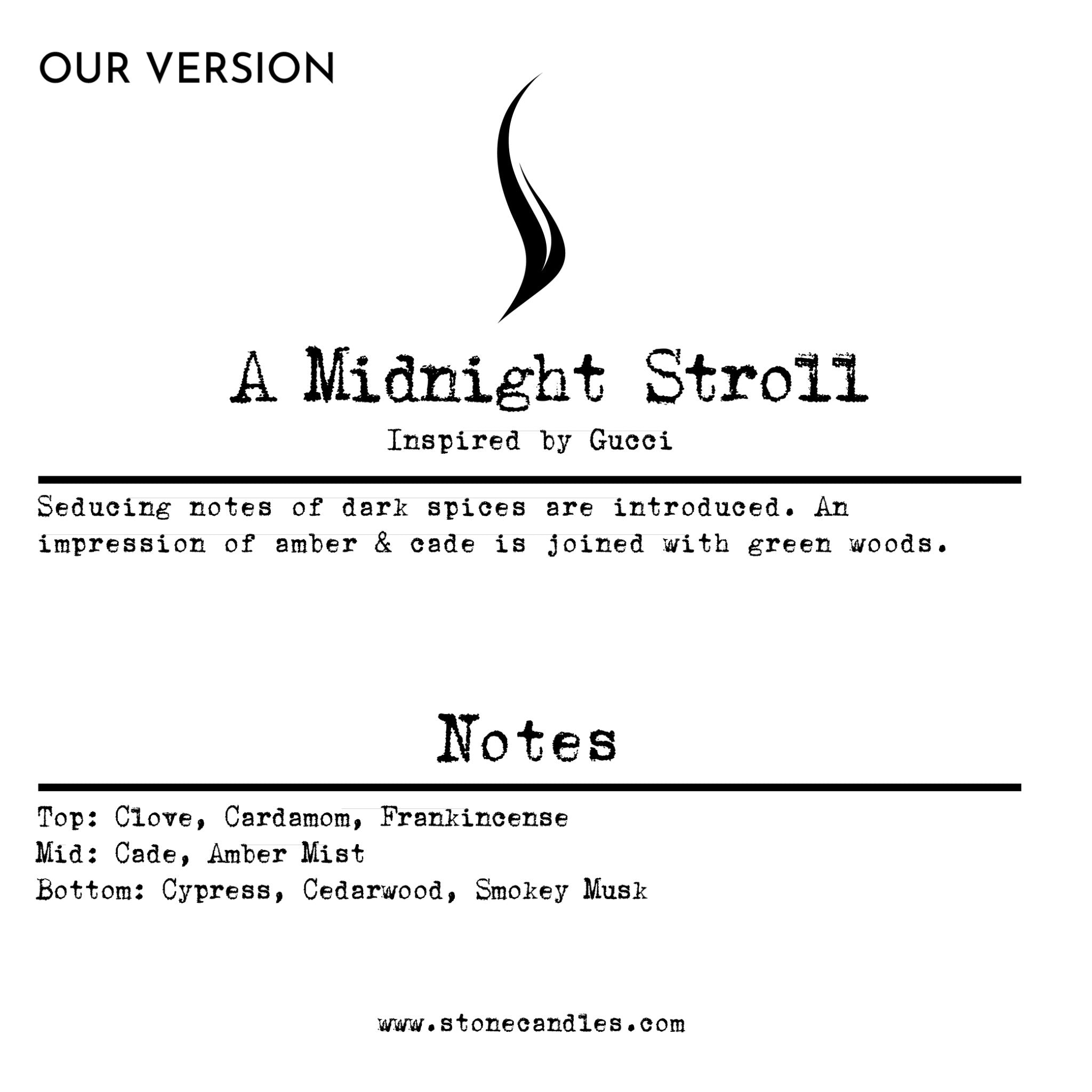 A Midnight Stroll (Our version) Sample Scent Strip