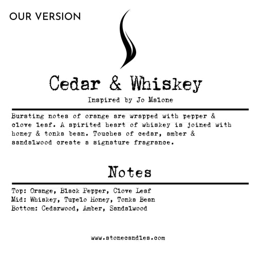 Cedar & Whiskey (Our version) Sample Scent Strip