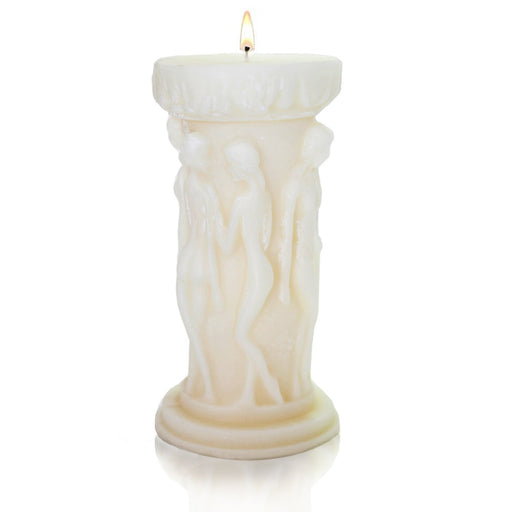 Stone Candles Statue Dancing Ladies Medium