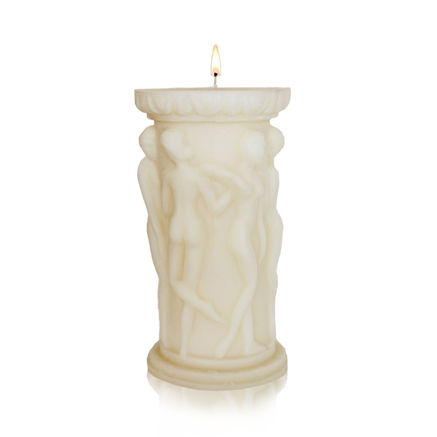Stone Candles Statue Dancing Ladies Small