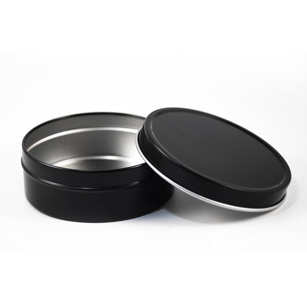 Stone Candles Supplies Shallow Vessel 4oz Black #color_Black