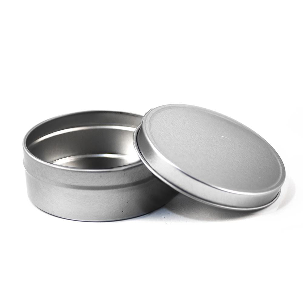 Stone Candles Supplies Shallow Vessel 4oz Silver #color_Silver